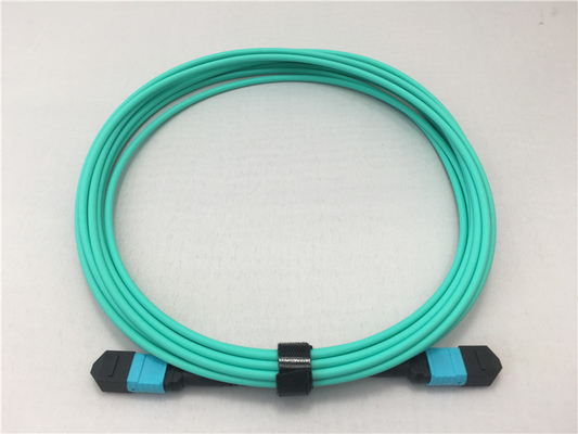 Aqua 1m MPO MPO Loại OFNP cáp quang trung kế OM3 Multimode