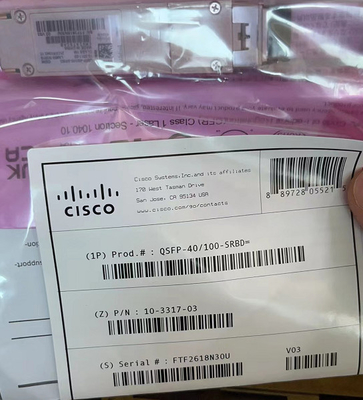 Bộ thu phát quang Cisco QSFP-40 QSFP28 10-3317-01 40GBASE và 100G SR BiDi