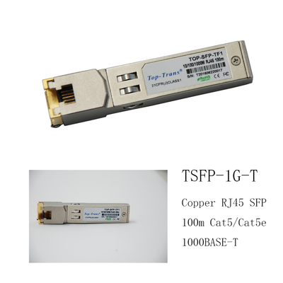 Bộ thu phát quang RJ45 SFP 100m Cat5 Cat5e tương thích Arista SFP-1G-T