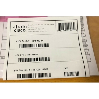 Bộ thu phát quang SFP của Cisco Mô-đun quang đồng SFP-GE-T Mô-đun 100M