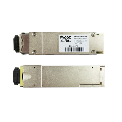 Mô-đun sợi quang đa mode 40G QSFP+ SR4 850nm 150m MTP / MPO Thương hiệu Avago