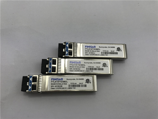 Mô-đun FTLX1471D3BCV gốc của Finisar 10G Tỷ lệ kép10km SFP + 10km SFP + máy thu quang