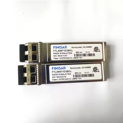 Finisar FTLX8571D3BCL 10Gb/s 850nm Multimode Datacom SFP+ Transceiver quang học cho 10G Ethernet MPO POE 4G tương thích SM