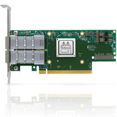 Mellanox MCX653106A-HDAT 40G Cổng kép QSFP56 Fiber Optic Adapter Card cho 40G Ethernet với bảo hành 1 năm