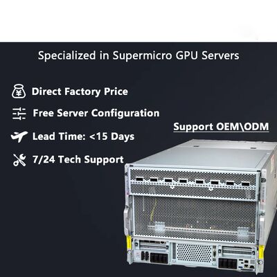 SuperServer SYS 822GS NB3RT B300 Blackwell Ultra SXM GPU Dual Xeon 6700 Series Processors 8X 800G NICs HGX 8 GPU Server AIDC&HPC