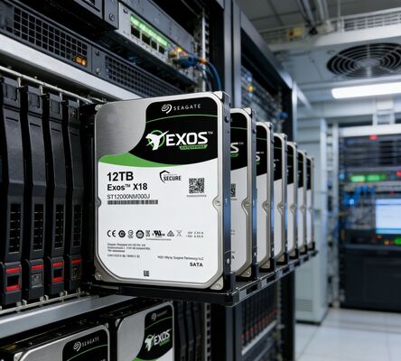 Seagate Exos X18 ST12000NM000J 12TB 7200RPM 256MB SATA 6Gb/s 3.5" Enterprise Internal Hard Drive HDD