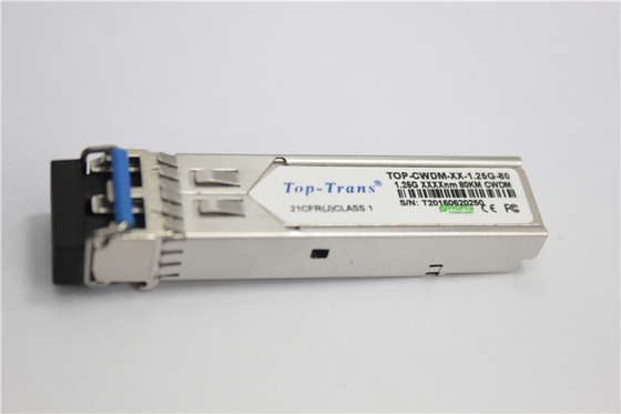 Mô-đun thu phát SFP 1,25g Đầu nối LC sợi quang 80Km Chế độ đơn Ethernet nhanh