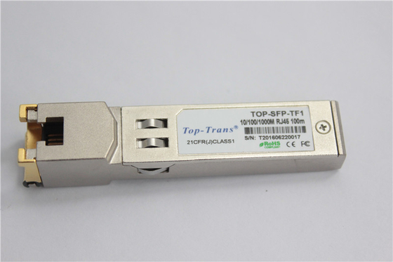 Mô-đun thu phát quang 1.25G SFP Rj45 SFP 10/100 / 1000BASE-T