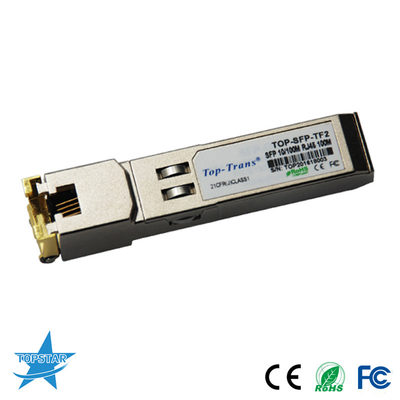 100m 10 / 100Base Copper SFP Transceiver Rj45 Connector ROHS