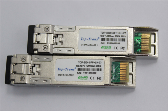Rohs 20km 10G SFP Mô-đun nóng có thể cắm được 1,5W Mức tiêu thụ thấp