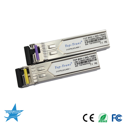 Bộ thu phát quang SFP 1310 / 1550nm 120KM Mô-đun 1.25G Bidi SFP