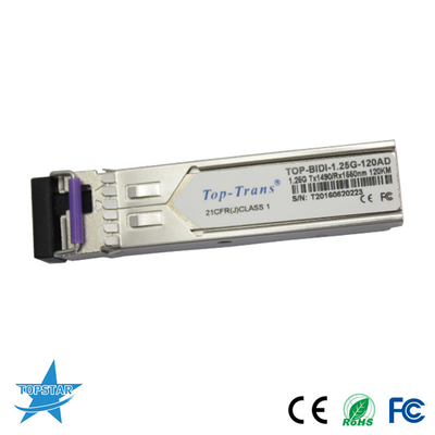 Bộ thu phát quang SFP 1310 / 1550nm 120KM Mô-đun 1.25G Bidi SFP