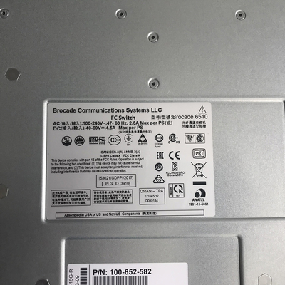 BR-6510DC-24-8G-R Thổ cẩm 6510 Công tắc SAN Nguồn điện DC 24P 8GB SWL
