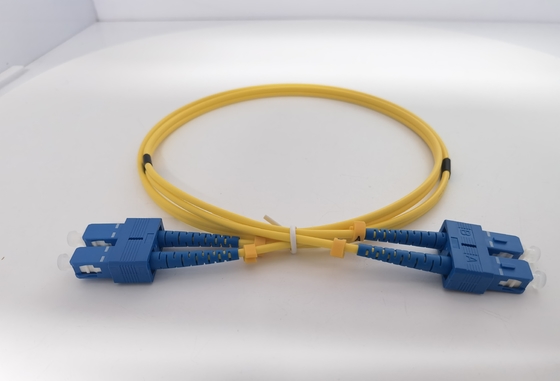 LC UPC đến LC UPC Cáp quang kép OS2 Chế độ đơn PVC 3.0mm 1m